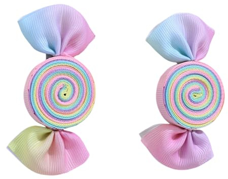 SLXLYH Haarspangen-Set mit Cartoon-Motiv, modisches Accessoire, Haarnadel mit Blumen, Früchten und Süßigkeiten-Designs, Haarteile für Mädchen (Farbe), 2 Stück