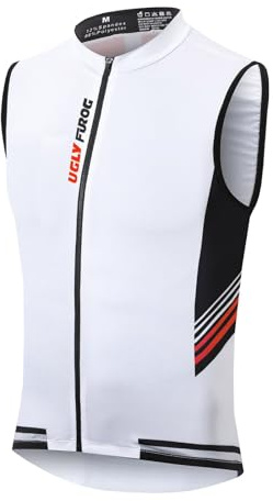 UGLY FROG Ärmellos Radtrikot Herren mit Reißverschluss, Fahrradtrikot mit Taschen, Schnelltrocknendes Rennradtrikot Fahrradbekleidung