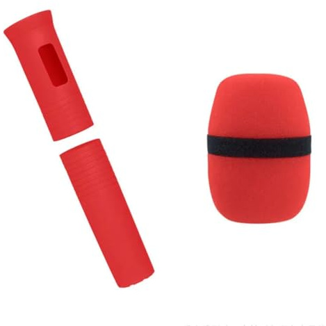 GIWFBQTR Elastic Wireless Microphone Protective Case Color Handle Cover Anti-Fall Protector For Ktv Stage Accessories A