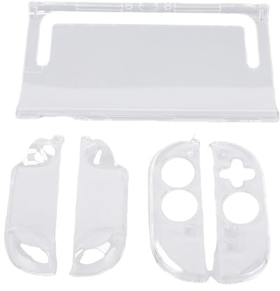 WOHPNLE Clear Dockable Case, Transparent Carrying Protective PC Case Shock Absorption Fit for 2 Game Handheld Console