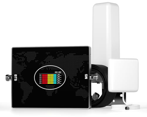 Amplificador de Cbertura Móvil 4G LTE para Hogar y Oficina, Amplificador Señal Móvil en Bandas 20/8/3/1/7 - Compatible con Todos los Operadores Españoles Compatible con Movistar, Vodafone,Orange, Yoig