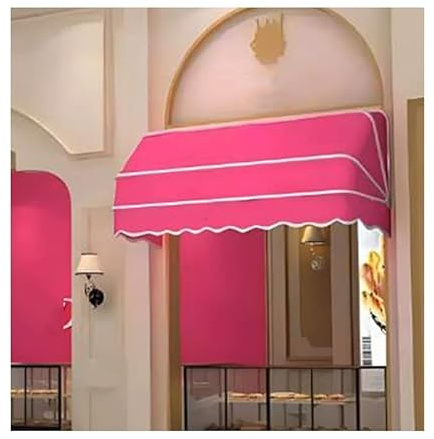Vorzelt für Gartenfenster und Türen, anpassbar, gebogen, wetterbeständiger UV-Schutz, 110 x 35 x 35 cm, ideale Lösung für Terrassen-Unterschlupf und Schatten im Freien