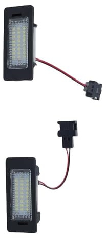 2PCS License Number Plate Lights 6000K White For Audi A1 2011-2017 A4 (B8) 4D 2008-2012 5D Reverse