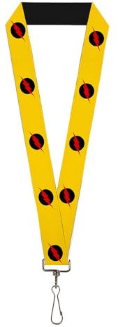 Buckle-Down Unisex-Erwachsene Lanyard-1.0-Reverse Flash Logo Golden Yellow/Black/red Schlsselanhnger, Mehrfarbig, Einheitsgröße