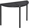 Outsunny Balkontisch Garten Beistelltisch Tisch Gartenmöbel halbrund Polyrattan + Metall Schwarz 100 x 50 x 74 cm