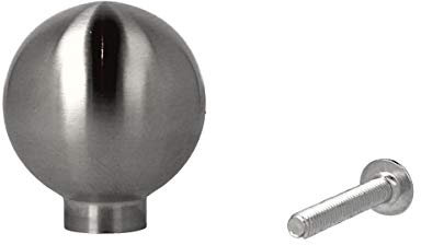 Möbelknopf Schubladenknopf Küchengriff Türgriff Edelstahlknopf Edelstahl ø 30mm Kugelknopf matt gebürstet Schrankknopf