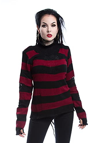 Vixxsin Annabella Top Frauen Strickpullover rot/schwarz Basics, Rockwear