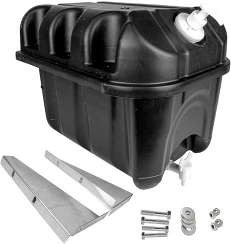 Formplas Bidón de agua con grifo, tanque de agua, camión, capacidad de 18 litros, dispensador de jabón, grifo, soporte y tornillos, dimensiones (largo x ancho x alto en mm): 360 x 190 x 280