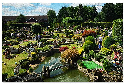 UK England Babbacombe Model Village Torquay Jigsaw Puzzle for Adults 1000 Piece Wooden Travel Gift Souvenir
