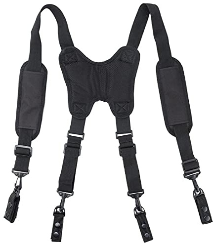 Tool Belt Braces Heavy Duty Work Suspenders with Clips Comfortable Padded Adjustable Straps H Shape for Carpenter Electrician