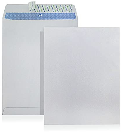 Winpaq Briefumschläge, selbstklebend, umweltfreundlich, 25,4 x 33 cm, ideal zum Abheften, Aufbewahren oder Versenden von Dokumenten, Weiß, 25 Stück