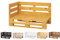 Chaise Longue Sofa Palets geschliffen und gebürstet Innen/Außen Neuer Palettensessel/Sofa für Patio (120 cm x 60 cm, Eichenholz)