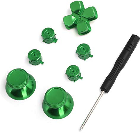 Ensemble de Bâtons de Pouce en Alliage d'Aluminium, Kits de Remplacement de Bâtons de Pouce Analogiques en Métal Vert Violet pour Manette Ps4 Slim Pro(Vert)