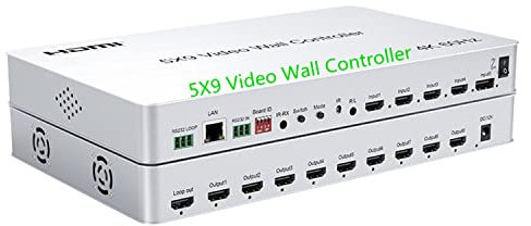 Swallows 4K 5x9 HDMI-Videowand-Controller 2x2 3x3 1x5 1x6 1x9 9-Kanal-Multi-Spleissmodi TV-Wandspleißer 4x1-Multiviewer Pip RS232