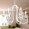 Lfoute Antik Kronleuchter Kerze Hängende Lampe Vintage Eisen Pendellampe Französischer Landhausstil Für Restaurant Kücheninsel Esszimmer Schlafzimmer Foyer Rustikale Pendelleuchte 6 Heads,Weiß
