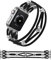 TOYOUTHS Perlen Armband kompatibel mit Apple Watch 38mm 40mm 41mm 42mm, Damen geflochten Nylon elastisch Boho niedlich stilvoll Ersatzarmband für iWatch Serie 10/9/8/7/SE/6/5/4/3/2/1, Schwarz, S