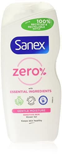 Sanex Gel Douche Zero% Sensitive 225ml, blanc