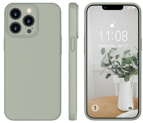 iPhone 12 Pro Hülle Silikon Case, WXX Handyhülle iPhone 12 Pro Ultra Dünn mit Microfiber, Flüssig Silikon Gel Gummi Kratzfeste Schutzhülle Matt Hülle für iPhone 12 Pro 6.1'' 2020 Kupfer Grün
