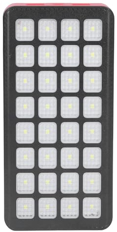 Solar Power Bank, 3 Lichtmodi, tragbarer externer Akku, 32 LEDs für Bergsteigen