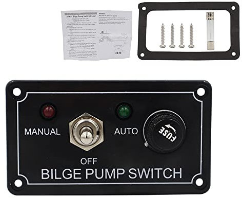 Riloer 12 V, 5 A, 3 vie, quadro di commutazione per pompe di sentina, per veicoli e navi, per cruscotto, per camion, barca, yacht