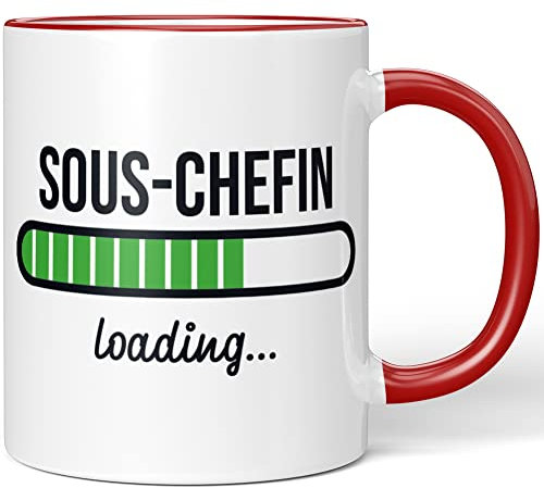 JUNIWORDS Tasse, Sous-Chefin loading, Rot (6216399)