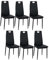 buybyroom Sillas de Comedor Juego de 6 Sillas de Cocina con Respaldo, Tapizado Silla de Sala Dormitorio, Negro
