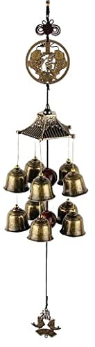 HALAHAI Windspiel Klangspiel Chinesischer Feng-Shui-Vintage-Element-Windspiel-Anhänger, Passend Für Rasen, Terrasse, Heimdekoration Windspiele