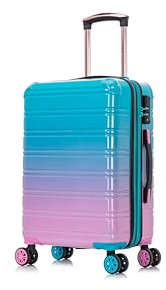 CELIMS - Valise Cabine Polycarbonate | Cadenas TSA | Valise Polycarbonate | 55 x 36 x 22 cm | Valise Légère et Résistante avec roulettes 360° | Turquoise