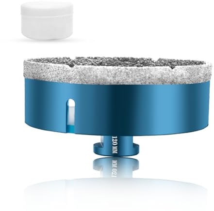 Fliesenbohrer 120mm x M14 Diamantbohrer Glasbohrer Fliesen Diamant Feinsteinzeug Bohrer für Keramik Granit Glas Porzellan Winkelschleifer