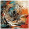 ARTland Wanddeko Wandbild Alu Verbundplatte für Innen & Outdoor Bild 100x100 cm Abstrakte Deko Modern Fraktale Geometrie Farbe U4WT