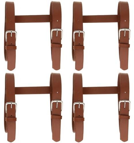 PRETYZOOM 4 x Tragegurt für Decke, verstellbarer PU-Lederriemen mit Griff, doppellagiger Tragegurt zum Organisieren und Tragen von Picknickdecke, Wolldecke, Yogamatte