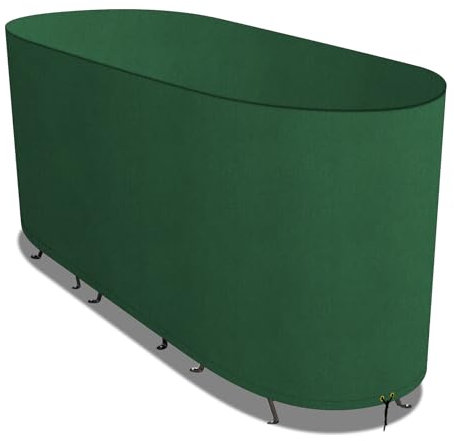 PATIO PLUS Großes Bistro-Set für den Außenbereich, strapazierfähig, wasserdicht, UV-geschützt, 600D-Oxford-Gewebe, Bistro-Set, 146 x 70 x 80 cm, Grün