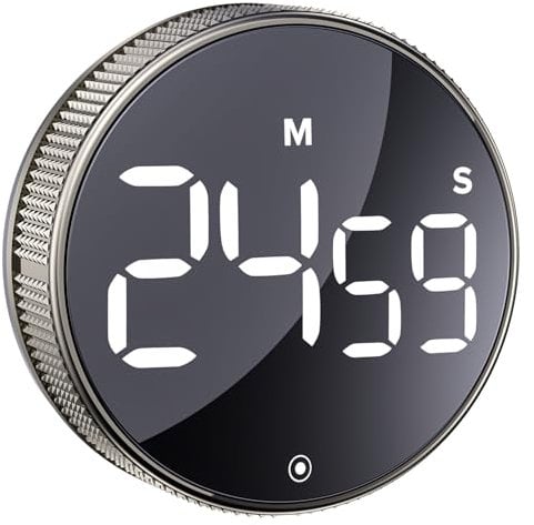 BlueSnail Küche Timer mit LED Digital Display Smart Efficana für Home Classroom Gym Büro, Lautstärke und Helligkeit einstellbare Produktivität Timer (Guncolor)