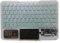JNJOOD Teclado táctil inalámbrico Teclado retroiluminado Teclado RGB Teclado Bluetooth en Transparente Universal para PC, Verde