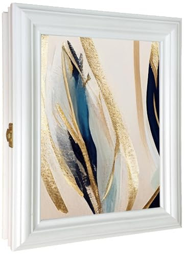 Cer-Plast Armadietto Portachiavi In Legno Con Pannello Portachiavi Organizer Per Chiavi Da Parete Stile Vintage
