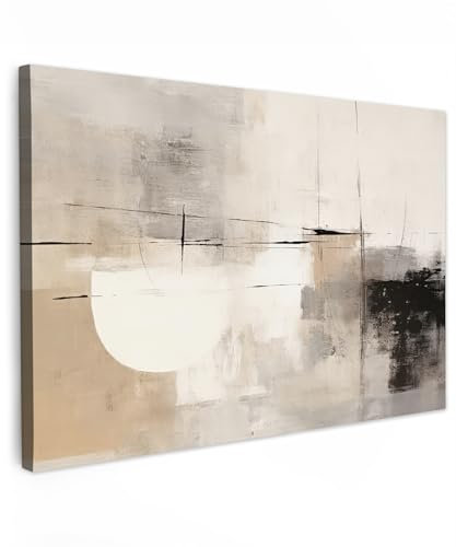 MuchoWow© Wandbilder Groß 120x80 cm XXL Wohnzimmer Wanddeko Schlafzimmer Zimmerdeko Wandgemälde Zimmer Deko auf Wand Dekoration Wall Art Abstrakt - Kunst - Grau
