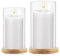 BYZESTY Windlicht Glas Glaszylinder mit Boden, 2 Stücke Windlicht Glas Glaszylinder Windlichter, Kerzenständer Glaszylinder, Windlicht Kerzenständer für Tischdeko Esstisch Deko Weihnachten Hochzeit