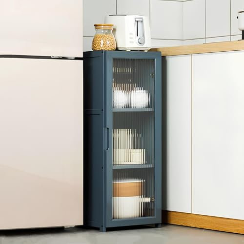 HCBHG Kitchen Storage Cabinet, Free Standing Pantry Cabinet with Doors, Kitchen Sideboard Storage Cabinet Shelf Rack, for Kitchen, Living Room, Dinning Room(30 * 30 * 78cm)