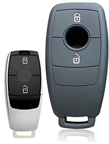 Silikon Autoschlüssel Schale Fernbedienung FOB Hülle für Mercedes-Benz GLK V Vito Viano Sprinter CLA CLS S GLE G GLS (Black)