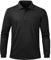 Tyhengta Langarm Poloshirt Herren Golf Shirt Schnell Trocknendes Polo T-Shirt Sport Tennis Polo Tops mit Tasche Schwarz,XXL