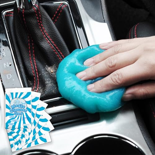 E-THOL Gel nettoyant pour voiture réutilisable pour clavier, PC, ordinateur portable, ordinateur, bureau à domicile (bleu, 6 x 70 g)