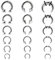 Longbeauty 18 Stück Septum Piercing Pincher Tapers C-Form Halbmond Hufeisen Nasenringe Ohr Stretching Piercing Schmuck für Damen und Herren, Edelstahl