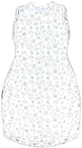 TupTam Baby Pucksack OEKO- TEX zertifizierte Materialien Swaddle Bag Wattiert Babyschlafsack 2.5 TOG unisex, Farbe: Wattiert 2.5 TOG/Igel Beige, Größe: 3-6 Monate