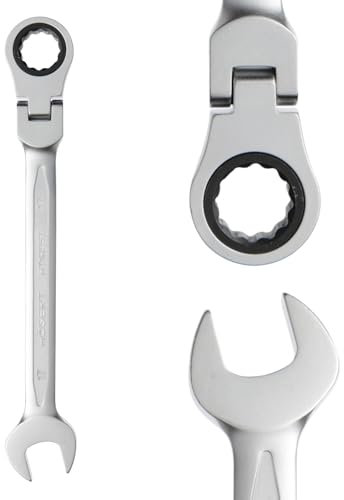 B2C Ratchet Spanner Combination Ratchet Wrench Spanners 72T Flexi Head 8mm - 21mm for Workshop Garage Home DIY Hand Tool (8mm - Flexi)