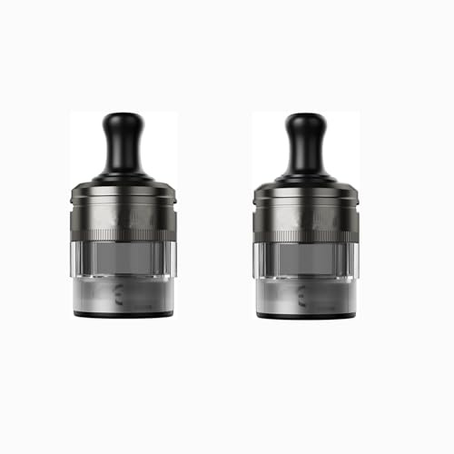 2 Pieces PNP X Cartridge Empty Pod 5 ml DTL MTL Fit PNP X Coil for Drag S2 / Drag X2 E-Cigarette Kit Vaporizer - Nicotine Free (MTL -Grey)