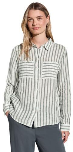 STREET ONE A345406 Camisa de Rayas, Jardín Verde, 38 Mujeres