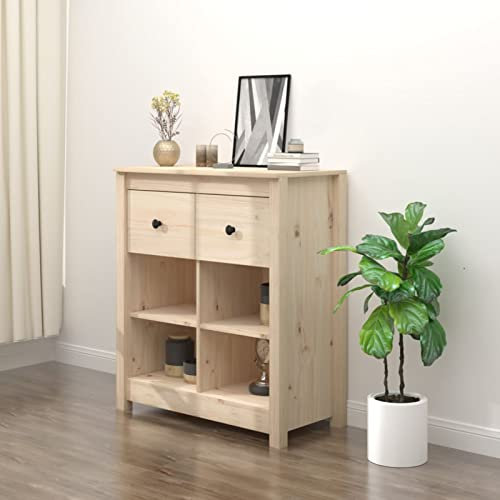Massivholz Kiefer Sideboard Buffetschrank für modernes Wohnzimmer Esszimmer Küche 70x35x80 cm Aufbewahrungsschrank Schrank mit modernem Design