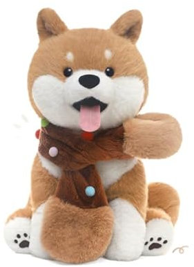 champracer Plüschtier Hund Shiba Inu,Shiba Inu Plüschtier Süßer Corgi Stofftier Hund Plüschkissen,Supersüß Kuscheltier Hund Plüschhund Realistisches Plüsch Hund,für Kinder Geschenk (34cm)