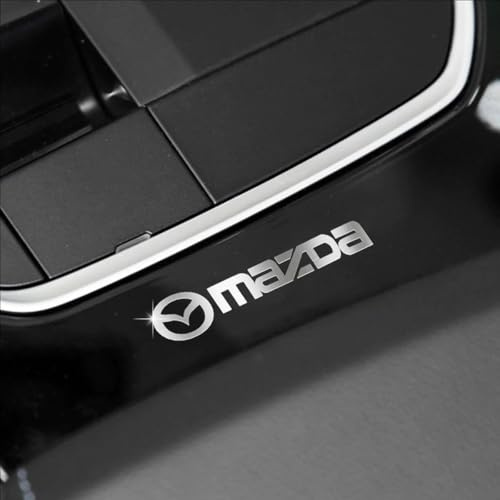 KENANS Auto Emblem Logo Aufkleber für Mazda CX-30 CX30 2017-2022, Autoaufkleber Emblem Abziehbilder Emblem Auto Zubehör Tuning Sticker,Silver