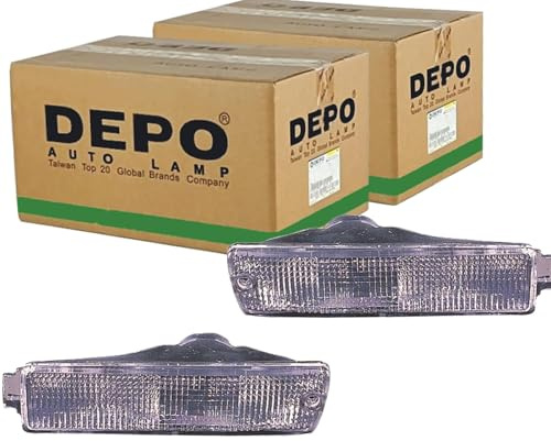 2x Depo Blinker Satz Weiß vorne